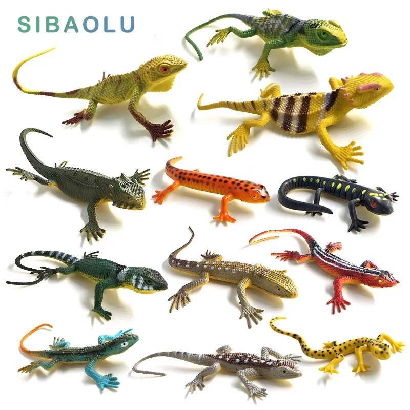 

12pcs Simulation Forest Lizard Reptile Insect Figure Figurine Home Decor Miniature Fairy Garden Decoration Accessories Modern