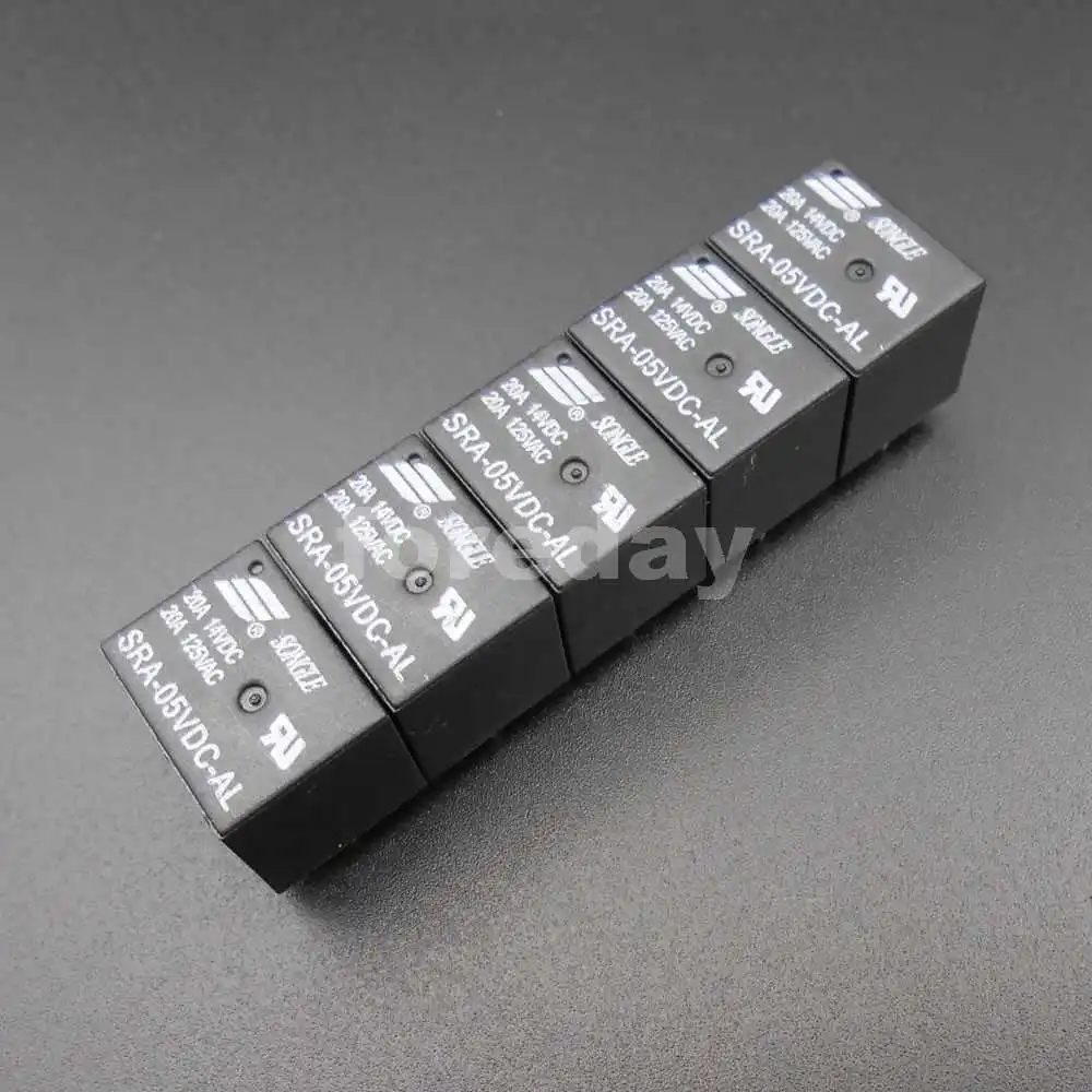 50PCS SRA-05VDC-AL SRA-12VDC-AL SRA-24VDC-AL DC 5V 12V 24V Coil T74 20A PCB General Purpose Relay 4 Pin SPDT 125VAC *FD769-771