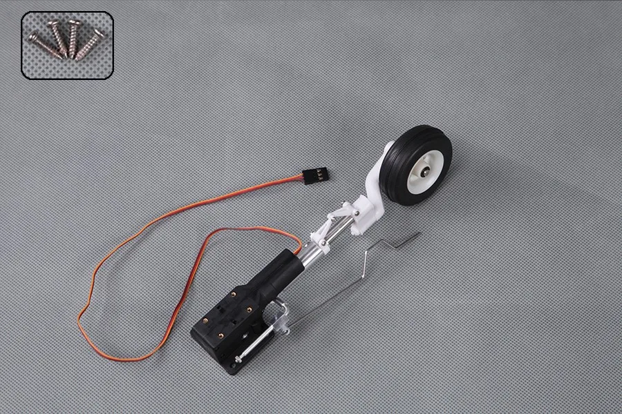 FMSRC 1400mm 1.4m T28 V4 Front Landing Gear System with Retract Installed Red / Yellow FMSPM113 Airplane Model Plane Parts T-28