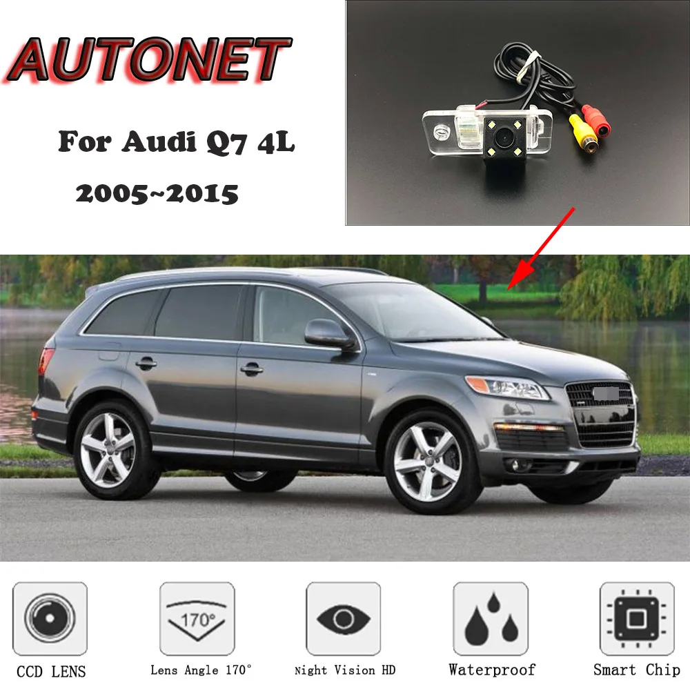 AUTONET HD Night Vision Backup Rear View camera For Audi Q7 4L 2005~2015 CCD/License Plate camera