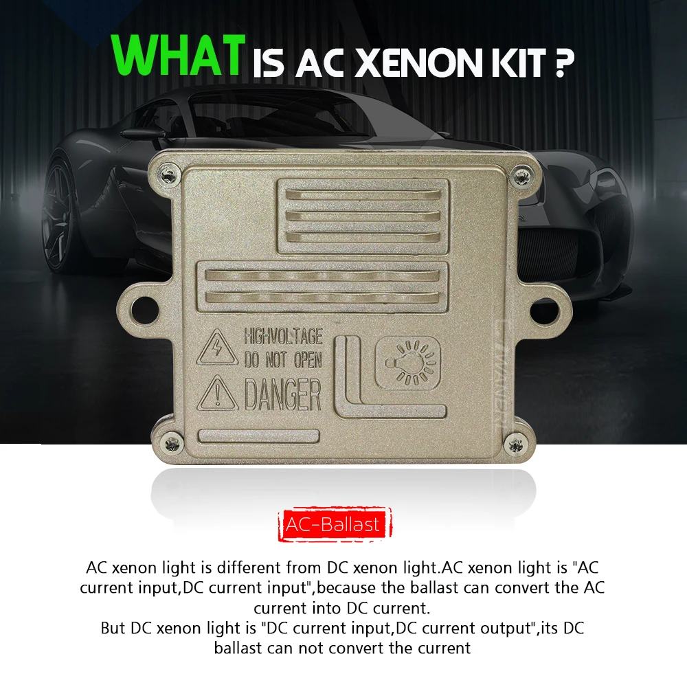 Cawanerl 55W H1 H7 H8 H11 9005 HID Xenon Light Kit AC Ballast Bulb Fast Start Car Headlight Fog Light 3000K 4300K 6000K 8000K