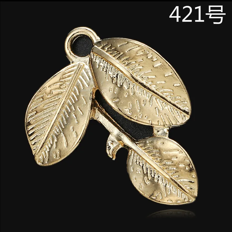 20pcs/lot Variety Korean cute bright leaf pendant Hair Accessories DIY