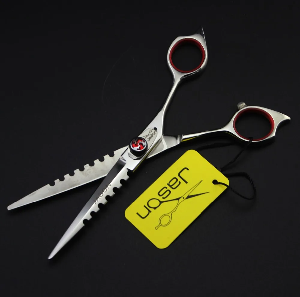 

384# 6'' Brand Jason TOP GRADE Professional Hairdressing Scissors JP 440C Home Salon Barber's Cutting Scissors Human Hair Shears