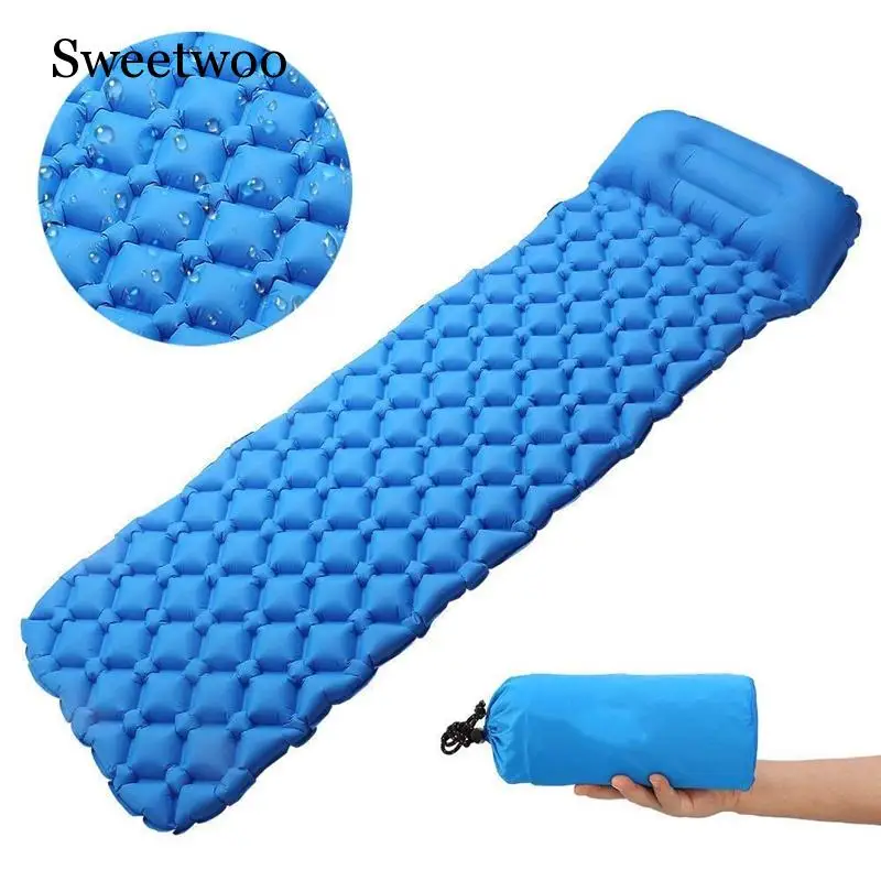 Camping Sleeping Pad Ultralight, Self Inflating Sleeping Pad Camping, Backpacking, Hiking With Pillow, Lightweight, Waterproof