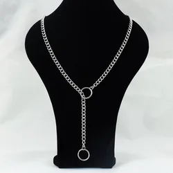 Idol star with the neck necklace Men and women short necklace personality long chain necklace short neck chain stainless steel