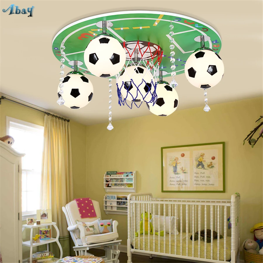 Nordic Kids Ceiling Lights Foot Ball Shape Cartoon Special Lamp for Children's Room Kindergarten Bedroom Lighting Ceiling Led