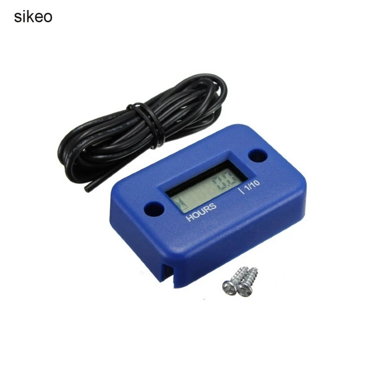 sikeo Inductive Hour Meter Tachometer Waterproof LCD Display for Bike Motorcycle ATV Snowmobile Marine Boat Engine Hour Meter