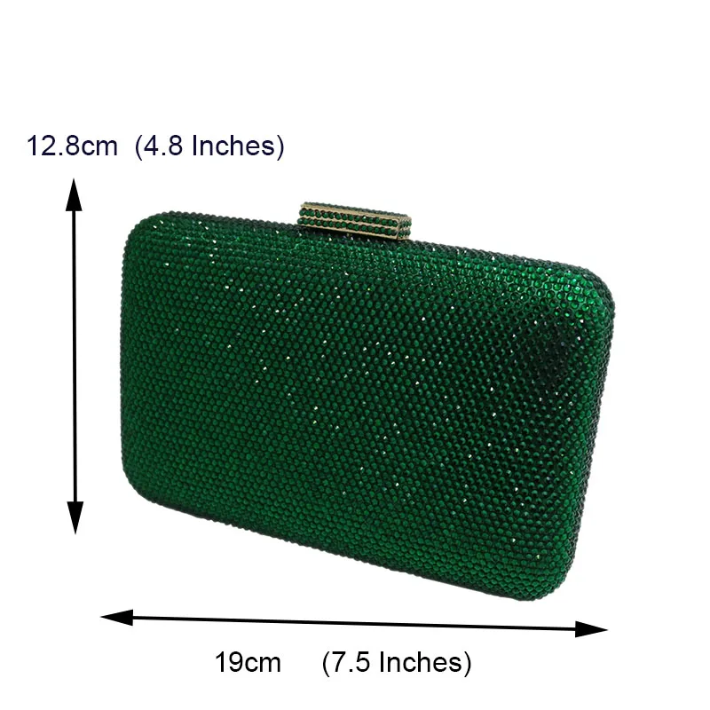 High Quality Large Square Hard Box Clutch Navy Crystals Evening Bags for Matching Shoes and Womens Wedding Prom Evening Party