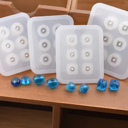 Silicone Mold 9mm 12mm 16mm Cube Oval  beads with hole 6 compartment epoxy Resin Silicone Mould handmade Craft Jewelry Making