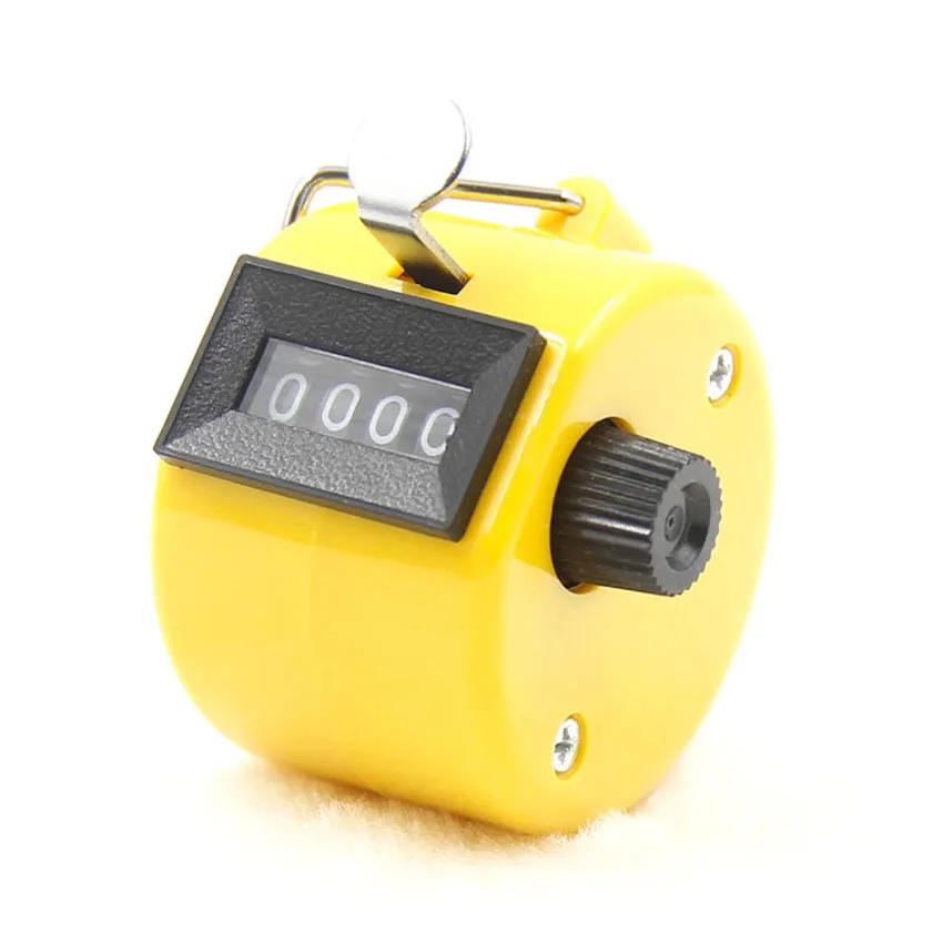 Contador de números de dígitos mecânica escudo plástico mão dedo exibição contagem manual contagem tally clicker temporizador futebol golf counter