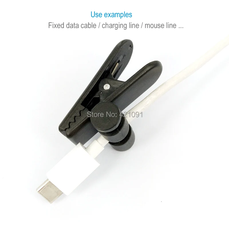 Mobile Phone Data Charging Cable Fixed Clip Walkie Talkie Earpiece Headset Hand Microphone Multi-purpose Collar Sleeve Clip