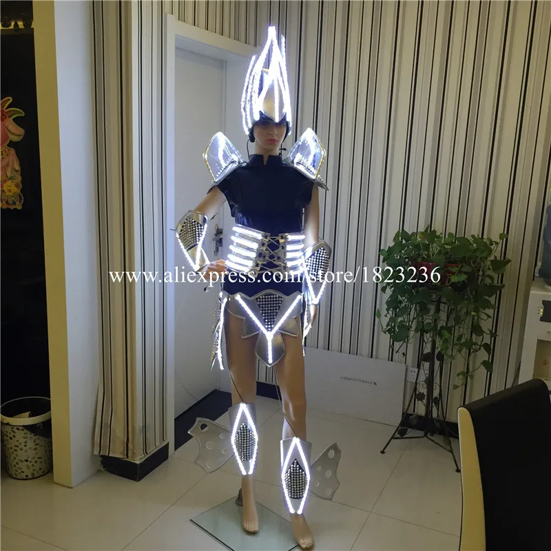 

Fashion LED Luminous Performance Costumes Outfit Led Light Illuminated Ballroom Dance Stage DJ Clothes Party Supplies