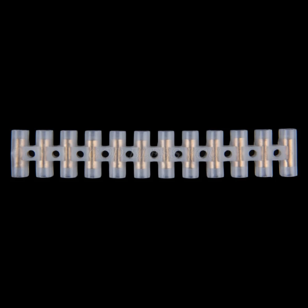 10pcs Screw Terminal Barrier Connector Electrical Wire Connection 12 Position Barrier Terminal Strip Block 5A Drop Shipping