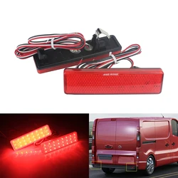 ANGRONG 2x LED Rear Bumper Reflector Tail Light Red For Opel Vauxhall Vivaro Movano A Renault Master Trafic  Nissan Primastar