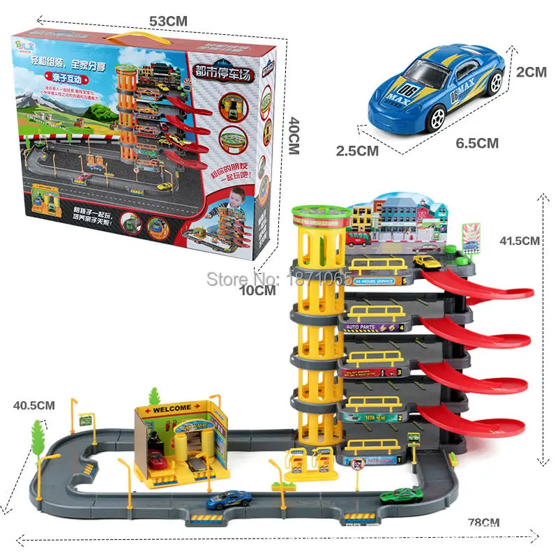 Multi Storey Assembly Kids Tire Parking Toys Vehicle Car Classical Toy Action Toy Figures Transformation Toy Gifts for Kids