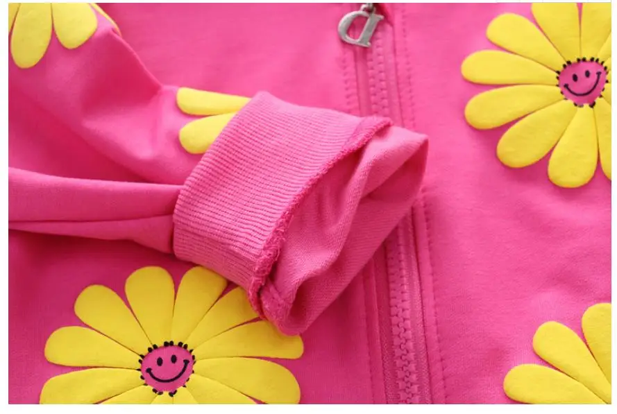 2023 echt Roupas Infantis kinder Kleidungsstück Frühling Und Herbst Neue Mädchen Reine Baumwolle Druck Drei-stück Kind Anzug 0-4y – Detail 15