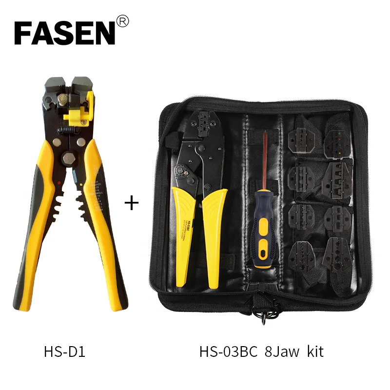 HS-03BC Ratchet Wire Terminal Crimping Pliers Jaw Replacement Clamp Tools 230mm Hand Crimping Tool Kit