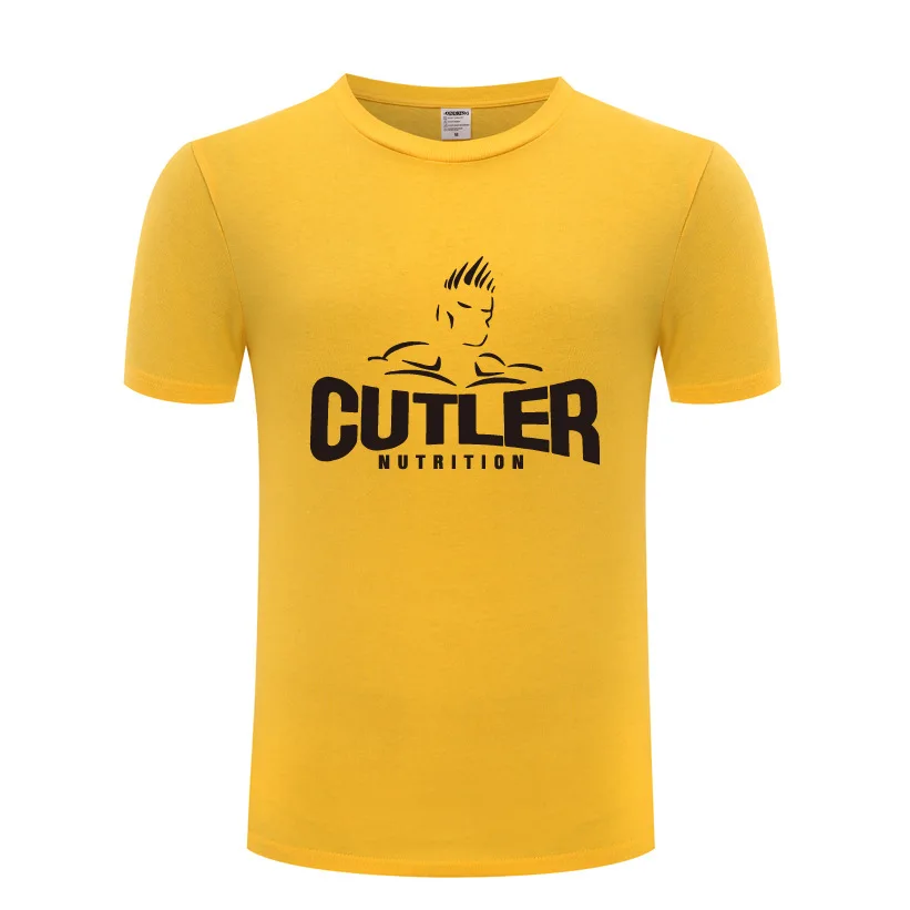 Cutler Muscle Athletic Workout Bodybuilding T Shirts Men Short Sleeve O Neck Cotton Man T-Shirt Cool Streetwear Fitness Top Tee