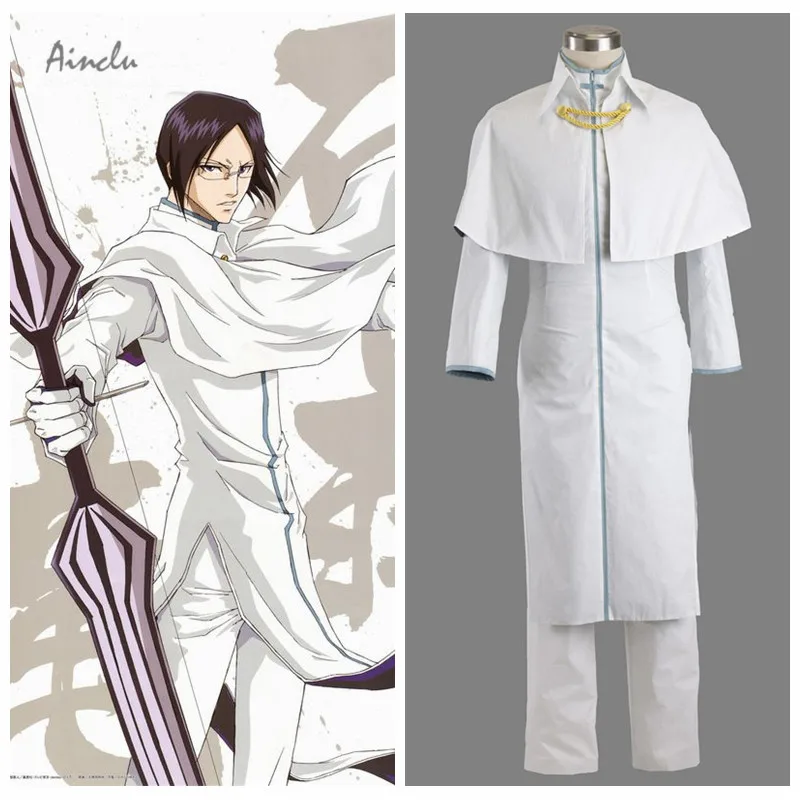 

Ainclu Customize for adults and kids Free Shipping Bleach Ishida Uryuu Adult Cosplay Costume for Halloween Party