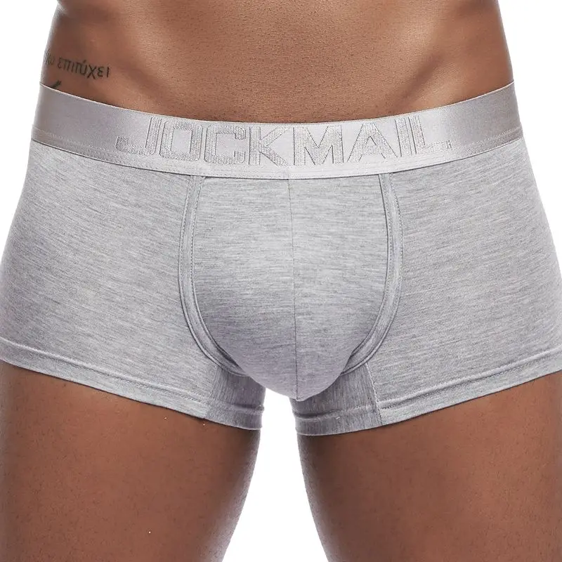 JOCKMAIL New sexy men underwear boxer solid boxershorts men Modal Soft Underpants Shorts men trunks cuecas Gay male panties