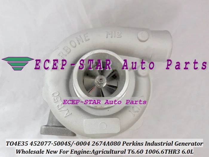 T04E35 452077 452077-0004 4520770003E 2674A080 Turbo For PERKIN Agricultural Industrial Generator 1994- T6.60 1006.6THR3 6.0L D