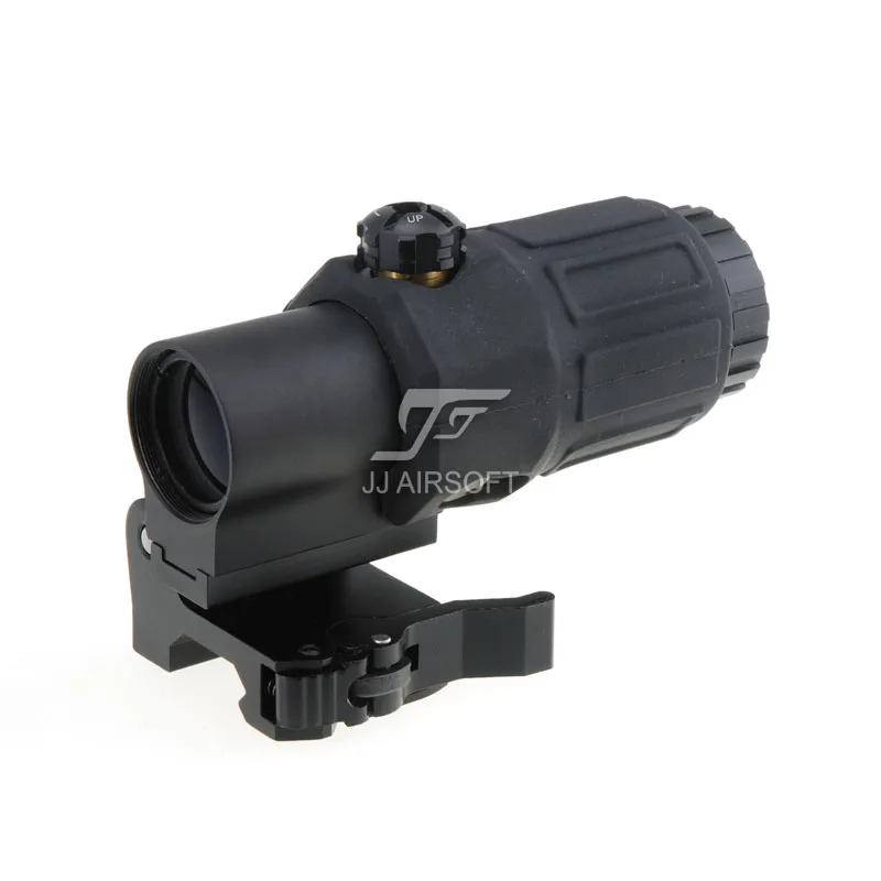 

JJ Airsoft 3X Magnifier with Switch to Side STS Quick Detachable / QD Mount (Black / Tan)