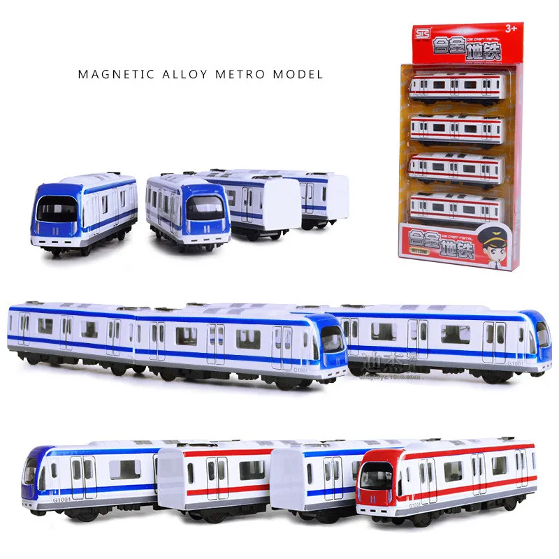 1:32 legering metro modellen, hoge simulatie magnetische voertuig model, metalen diecasts, pull back, kinderen speelgoed voertuigen, gratis verzending