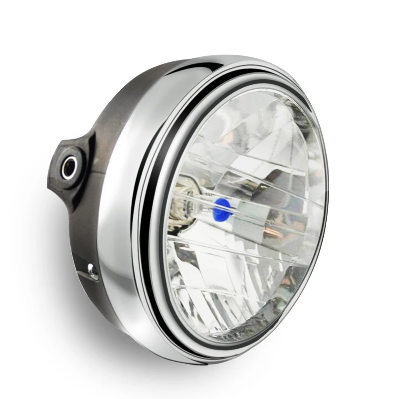 Lopor Motorcycle Round Chrome Halogen Head LED Light Lamp For Honda VTEC CB400 Hornet CB600 CB500 CB1300 cb250 cb900 CB