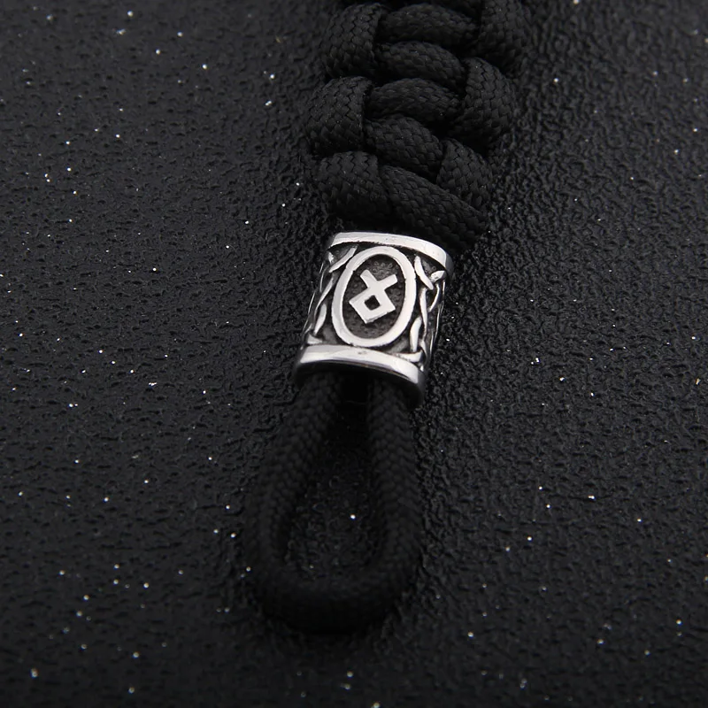 Dropshiping 316L stainless steel handmade Viking thor\'s hammer bracelet Celtic knot rune beads as man gift