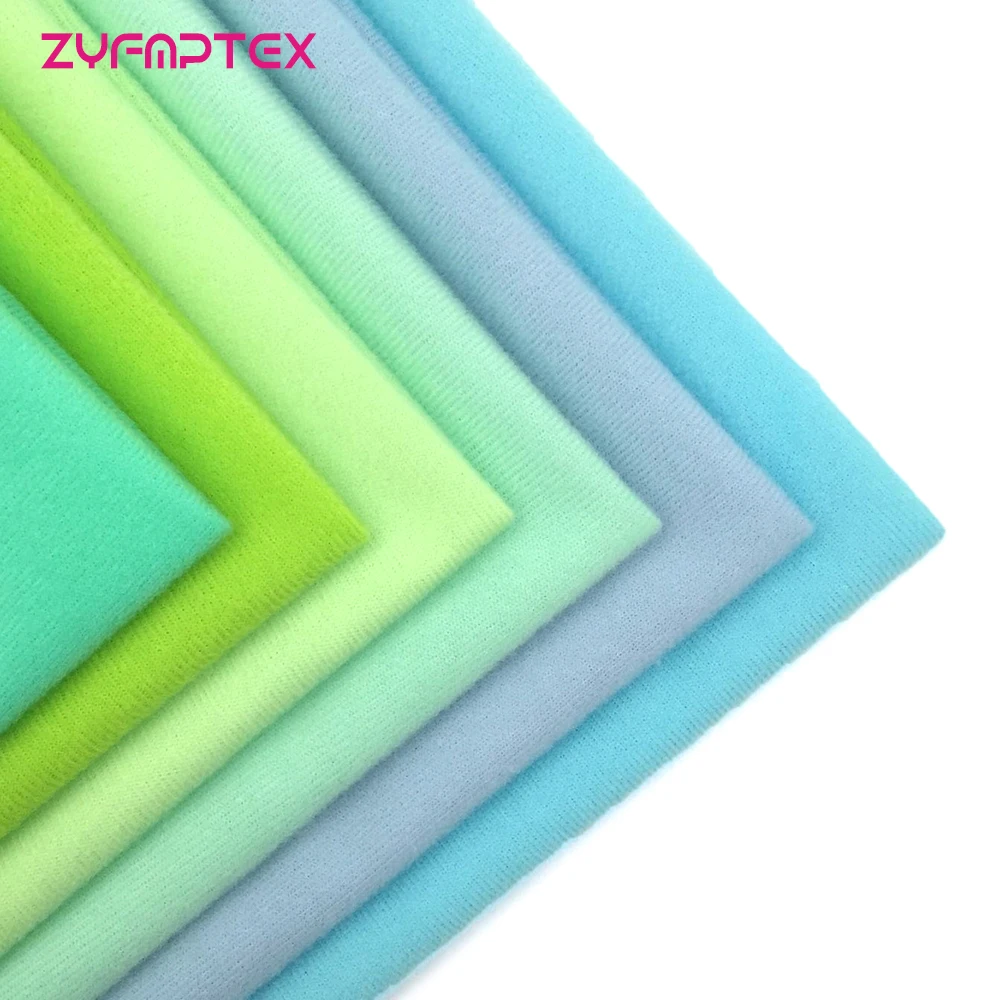 ZYFMPTEX Polyester Fleece Fabric Brushed Light Blue Green Velboa Velvet For Patchwork Sewing Plush Felt Cloth DIY Doll Stuff Toy