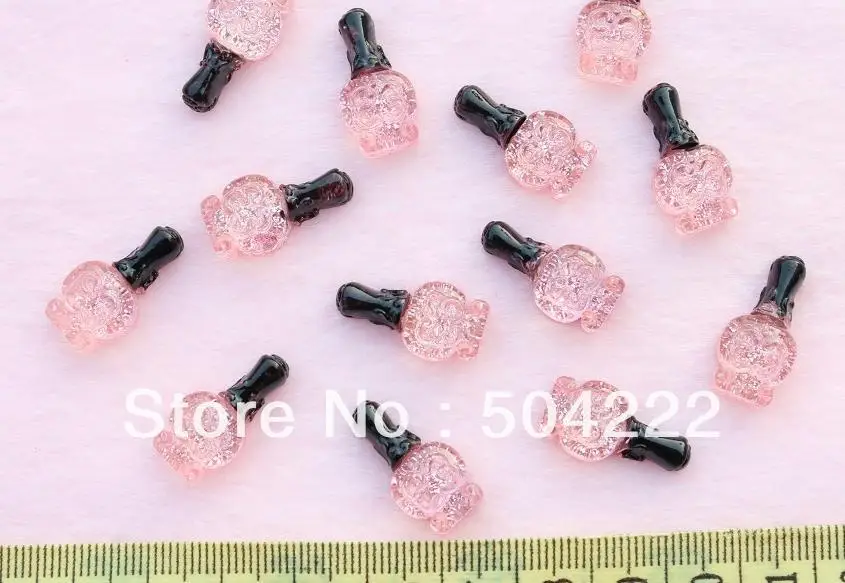 200pcs Nail Polish Bottle Glitter Resin Cabochon Decoden Cell phone decor, hair accessory supply, embellishment, DIY