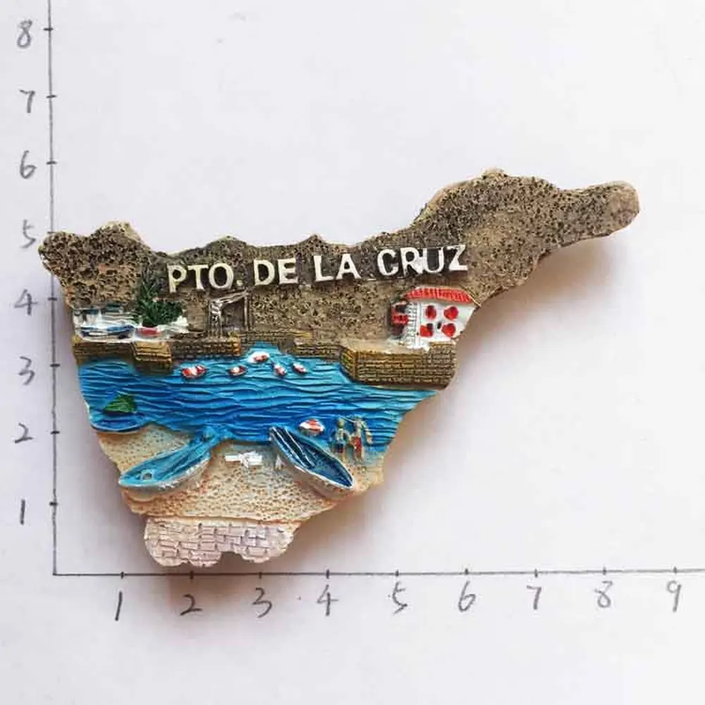 NEW Handmade Tenerife, Spain Resin 3D Map Resin Fridge Magnet Tourist Souvenirs Refrigerator Magnetic Stickers Home Decor