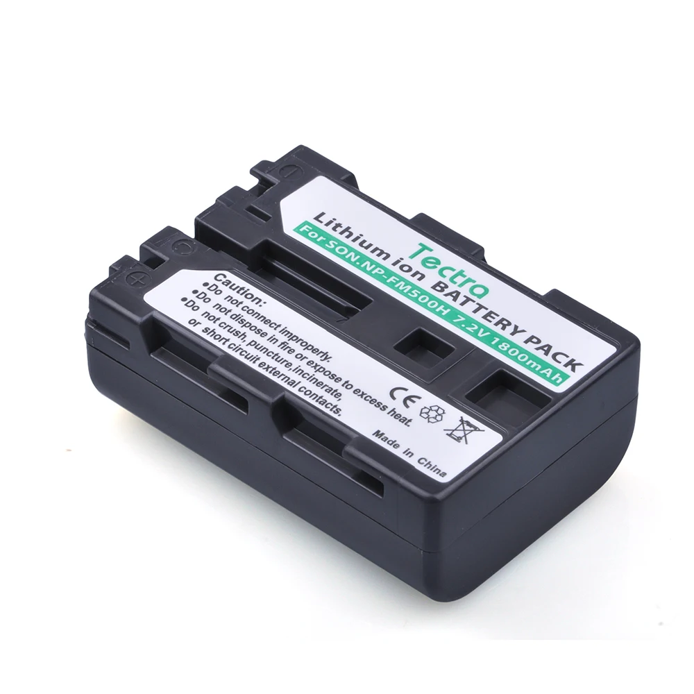 Tectra 1 قطعة 7.2V/1800mAh NP-FM500H NP FM500H ليثيوم أيون بطارية لسوني A57 A65 A77 A99 A350 A550 A580 A900 كاميرات