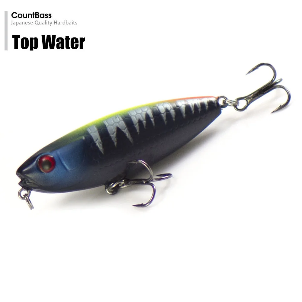 Countbass Topwater Köder, 55 mm 2-11/64 Zoll 6,2 g 7/32 oz., Angelköder mit harter Köder, Wobbler, Süßwasser-Stecker, Barschangeln – Detail 3