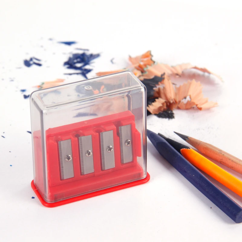 2pcs/lot 4 Holes Multifunctional Pencil Sharpener For Sketch Pencil & Charcoal Pencils Art Supplies