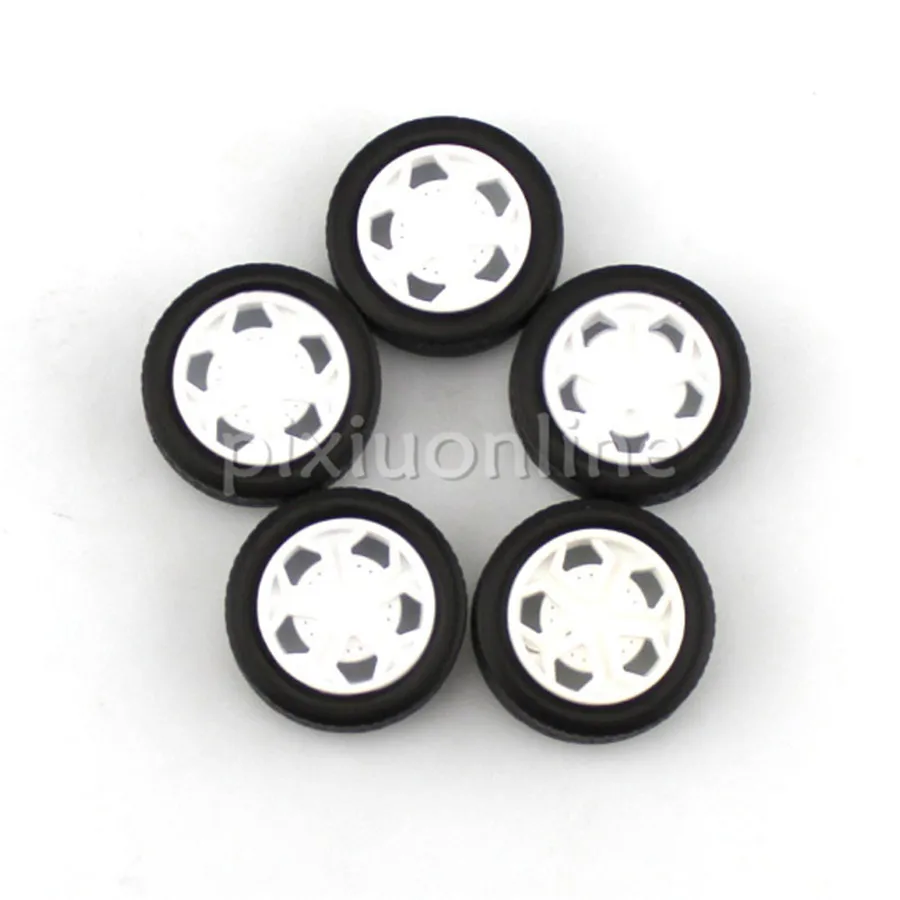 4pcs/pack J358 2*26mm Model Rubber Wheel Tire and Hub Separable Silver Plating Hub Rubber Tire Free Shipping Russia