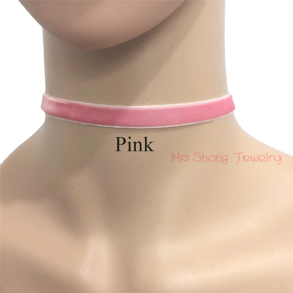 New Fashion Velvet Suede Choker Necklace Hot Trendy Style Black Plain Ribbon Choker Jewelry 33cm(13\