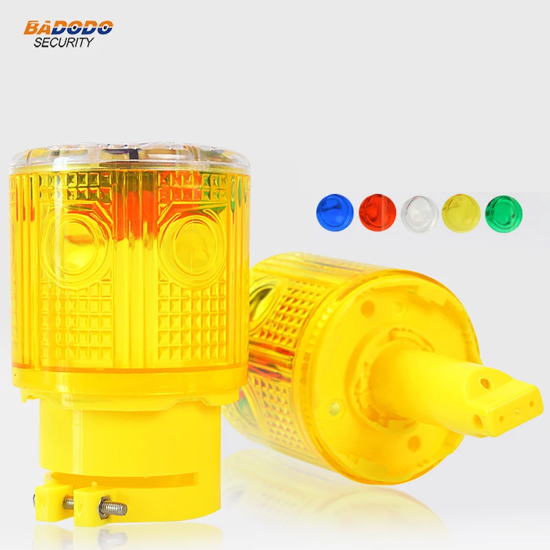 Rain-proof Optical Controlled Solar Powered Warning Safety Signal Emergency Traffic Alarm Lamp Light 3 LED 600mAh Battery