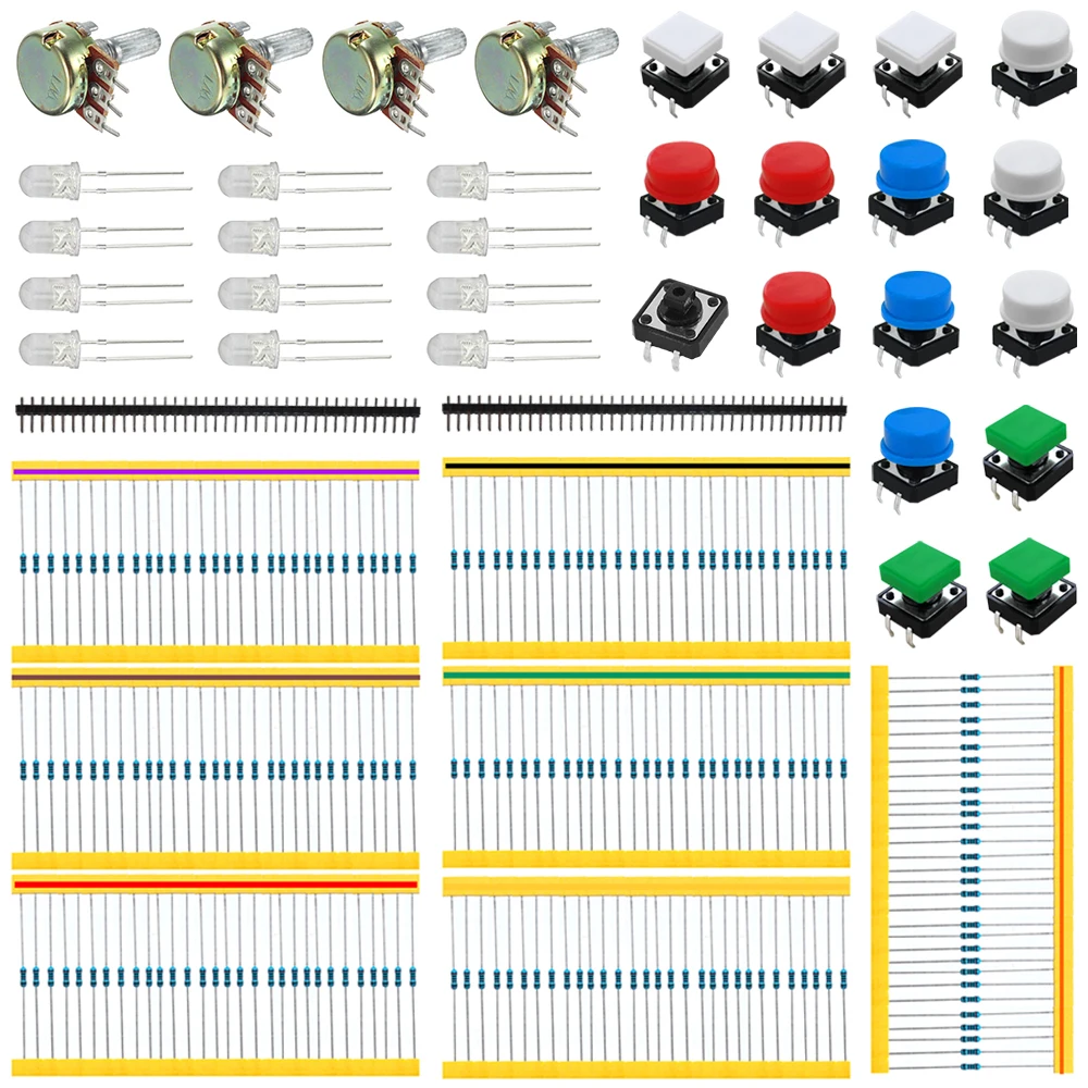 GM Parts Package/DIY Starter Kit / Component Package Kit A1 for Arduino Mega /UNO W/Resistor+Botton+Adjustable Potentiometer
