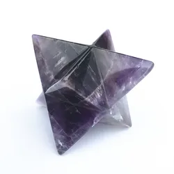 Natural Amethyst merkaba star Gemstone crystal Merkaba Stars