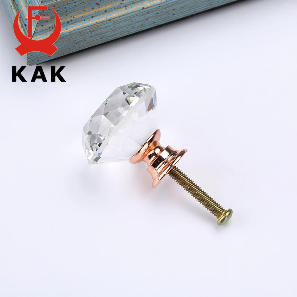 KAK 30mm Diamond Shape Crystal Glass Knobs and Handles Dresser Drawer Knobs  Kitchen Cabinet Handles Furniture Handle Hardware - AliExpress 13