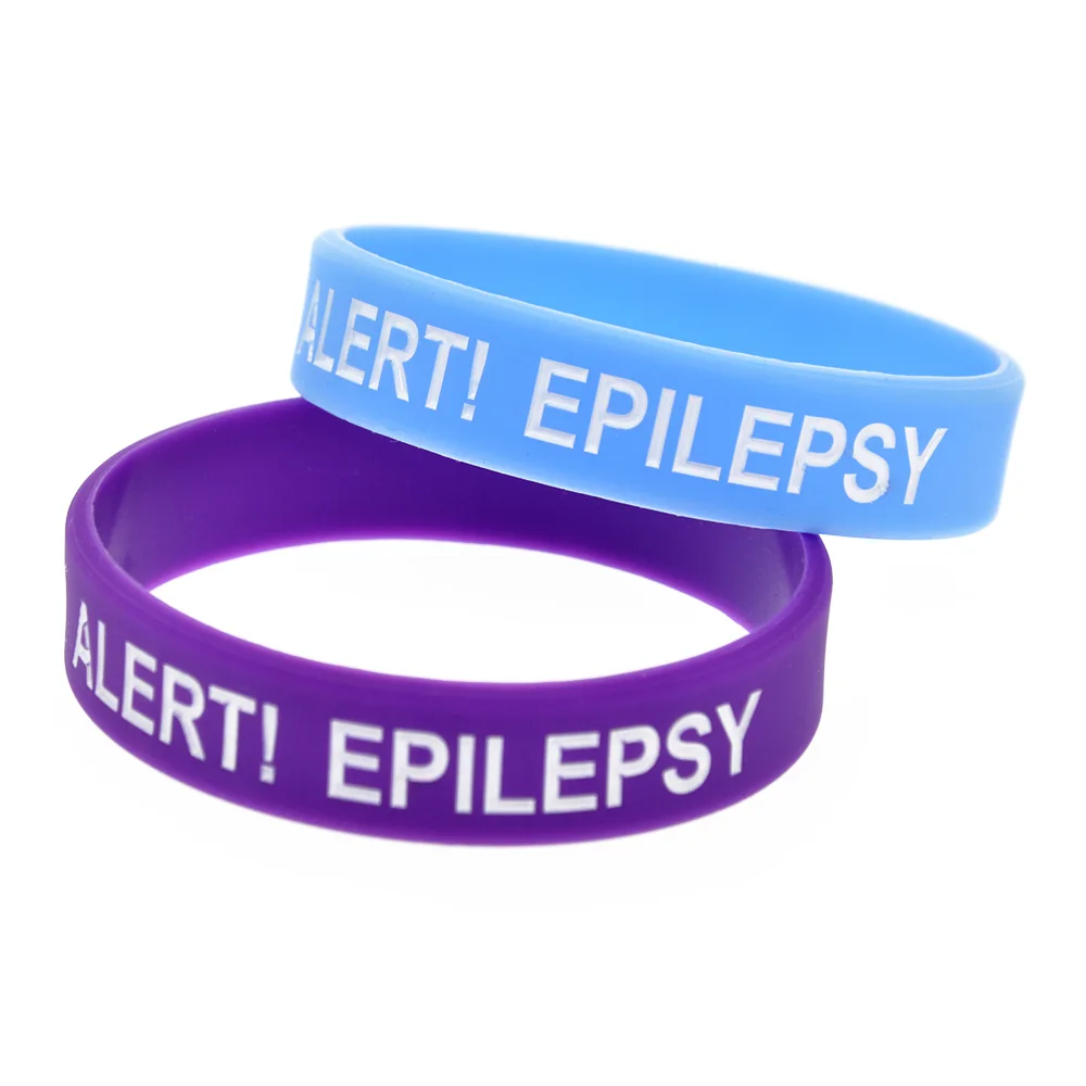 50 Stück Alarm-Epilepsie-Silikonarmbänder für Kinder, Unisex-Gummiarmband für den Außenbereich – Detail 9