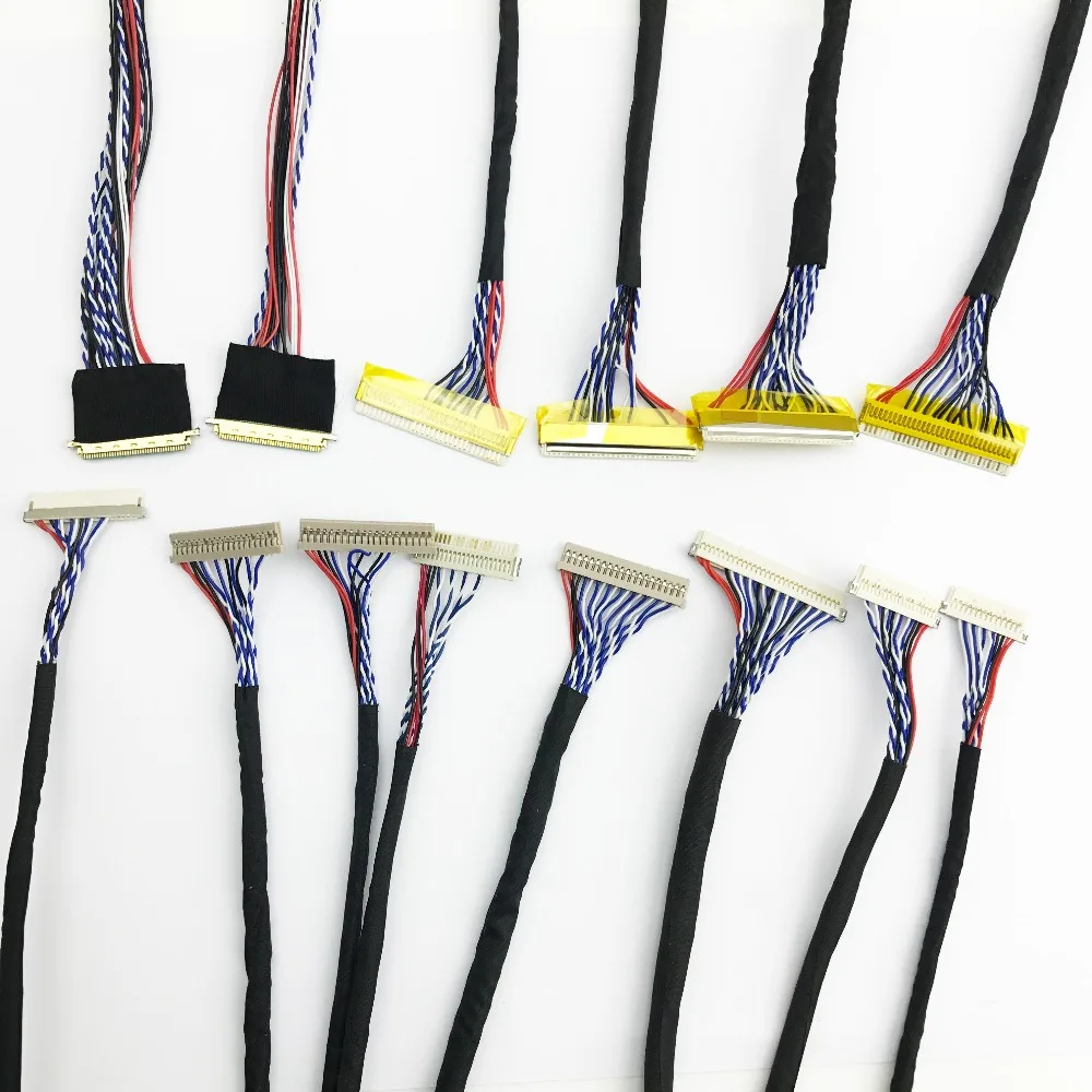 7-27inch universal LVDS cable kit 14pcs/lot for LCD LED screen