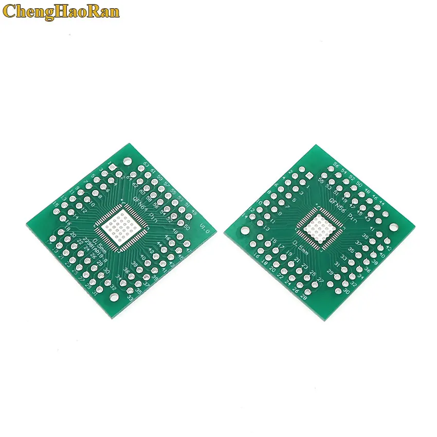 ChengHaoRan 3Pcs Adapter plate QFN56 QFN64 QFN conversion DIP conversion board 0.5mm pitch Board Pitch Adapter