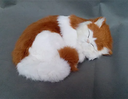 

simulation cute sleeping cat 25x21cm model polyethylene&furs cat model home decoration props ,model gift d419