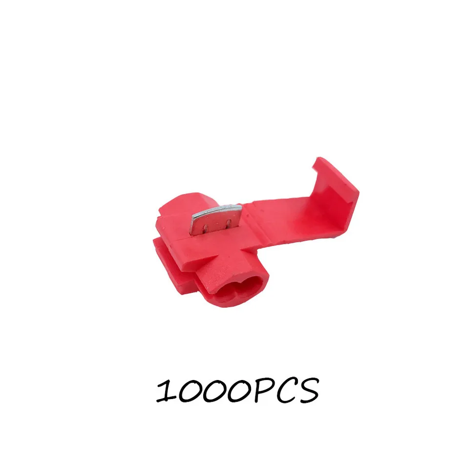 

Scotch Lock Quick Splice Connectors Terminals Red 1000PCS Wire Electrical Cable Crimp For 22-18 AWG