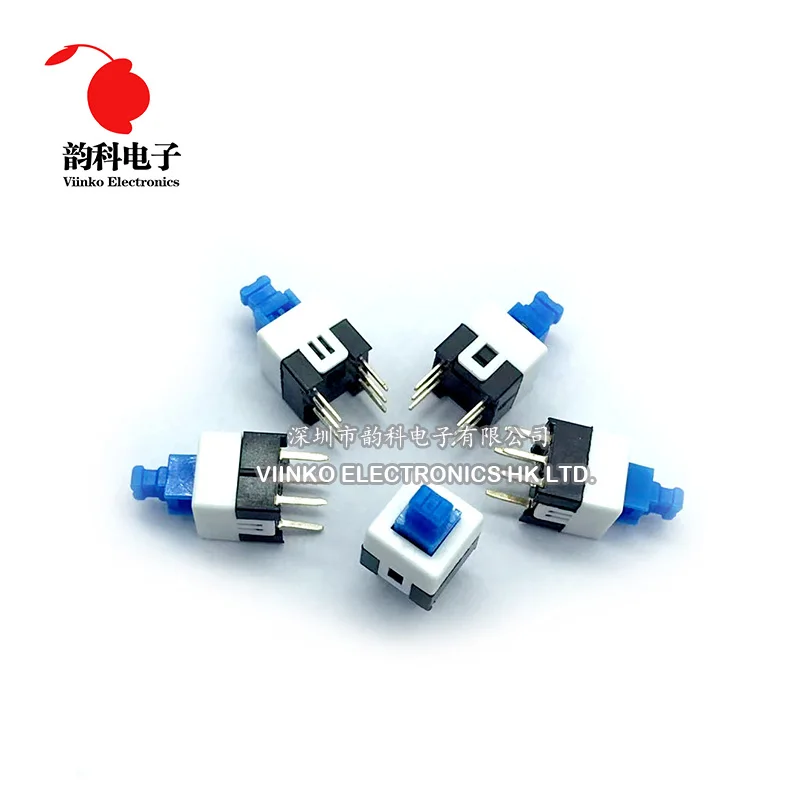 20PCS 7X7mm 7*7mm 7*7 6Pin Push Tactile Switch Self lock /Off button Latching switch Wholesale Electronic