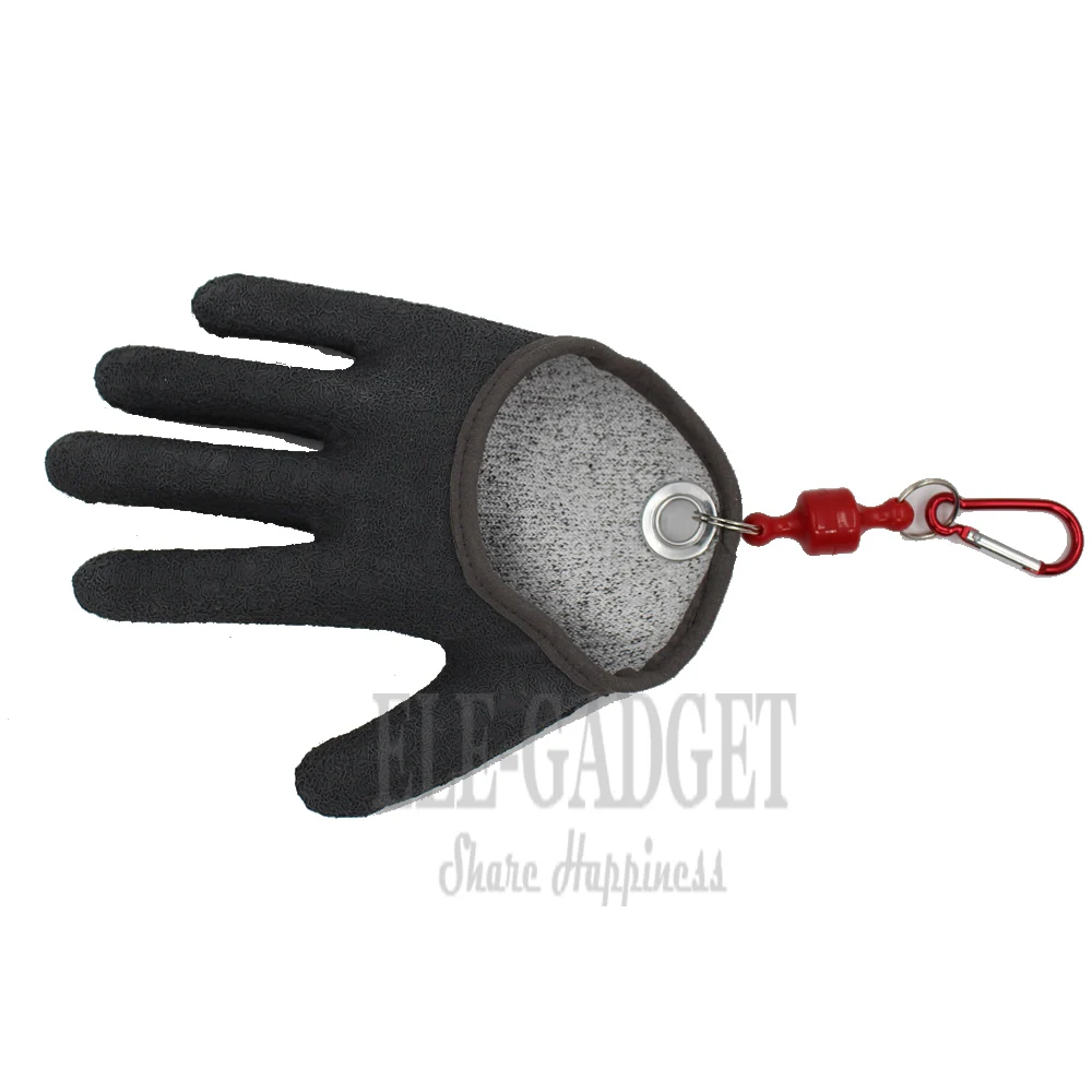 1 Pcs Outdoor Draagbare Vissen Handschoenen Met Magneten Haak Voor Visser Catching Vissen Anti-Slip snijweerstand Handschoenen grijs