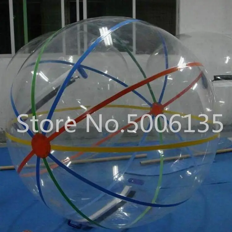 Free Shipping 2.5m 0.8mm PVC Inflatable Water Walking Ball Human Hamster Ball Zorb Ball Plastic Ball Water Dance Balloon Game