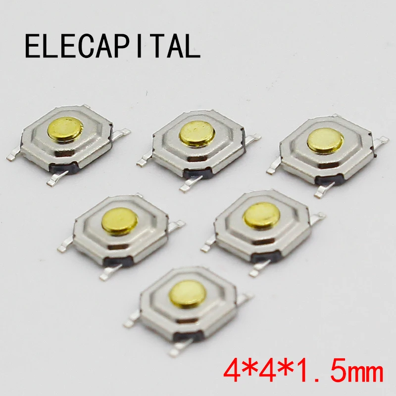 100PC/Lot SMD 4*4*1.5MM 4X4X1.5MM Tactile Tact Push Button Micro Switch Momentary